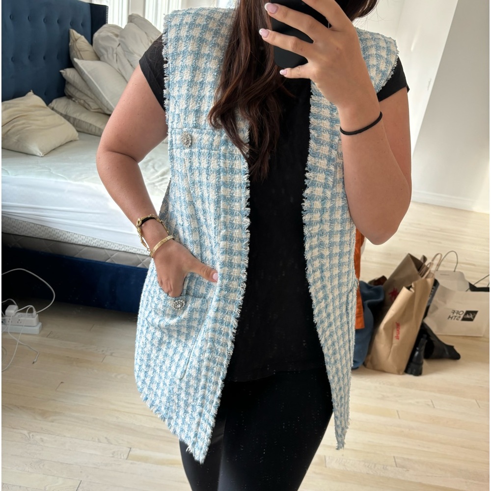 NEW RIVER ISLAND TWEED VEST - Picture 6 of 6